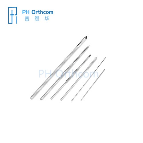 PurrWoof Stainless Steel Middle Thread Positive Threaded Steinmann Pin Veterinary Orthopedic