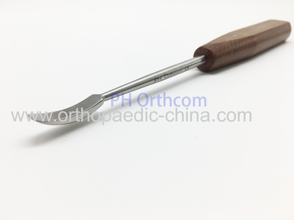 Periosteal Elevator With Wood Handle 190mm VET Small Size Small Animal Operation Veterinary Orthopedic Instrument