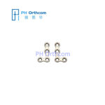 Titanium Mini L-shaped Plate For Maxillofacial Surgery Thickness 1.0mm 4 Holes Without Bridge