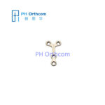 Titanium Mini Y-shaped Plate For Maxillofacial Surgery Thickness 1.0mm 4 Holes With Short Bridge