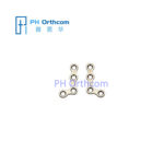 Titanium Mini L-shaped Plate 110° For Maxillofacial Surgery Thickness 1.0mm 4 Holes Without Bridge