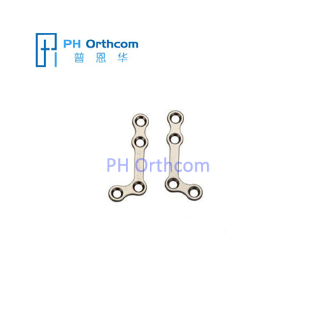 Titanium Mini L-shaped Plate 110° For Maxillofacial Surgery Thickness 1.0mm 4 Holes With Bridge-0 Titanium Mini L-shaped Plate 110° For Maxillofacial Surgery Thickness 1.0mm 4 Holes With Bridge