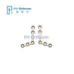 Titanium Mini L-shaped Plate 110° For Maxillofacial Surgery Thickness 1.0mm 5 Holes With Bridge