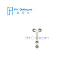 Titanium Mini Y-shaped Plate For Maxillofacial Surgery Thickness 1.0mm 4 Holes With Bridge