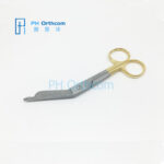 Lister Bandage Scissors TC Gold Plating 140mm Small Animal Orthopedic Instrument General Instrument For Veterinary