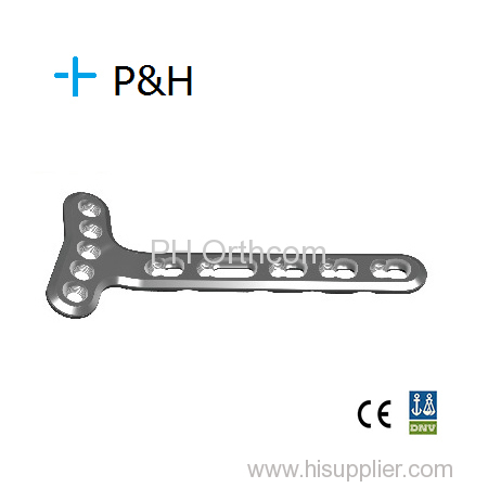 Small T Locking Plate/Placa Bloqueada En Forma De T; Trauma Orthopaedic Medical Titanium Plate