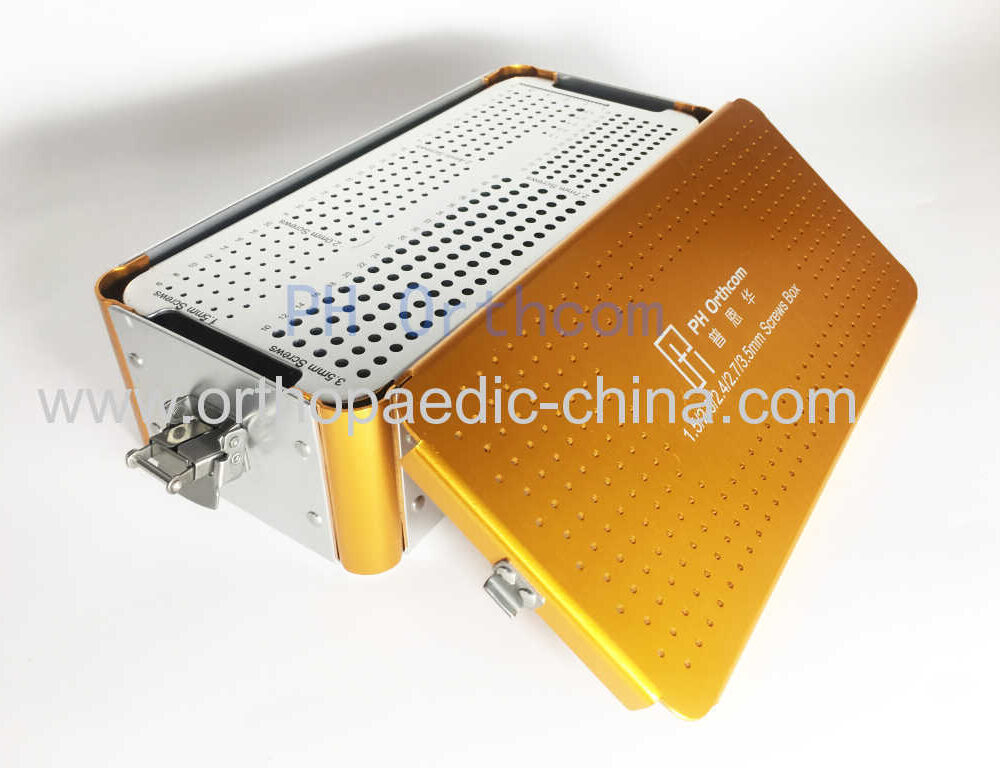 1.5/2.0/2.4/2.7/3.5mm Screws Box Mini Screws Sterilization Kit Vet Orthopedic Instrument OEM Container
