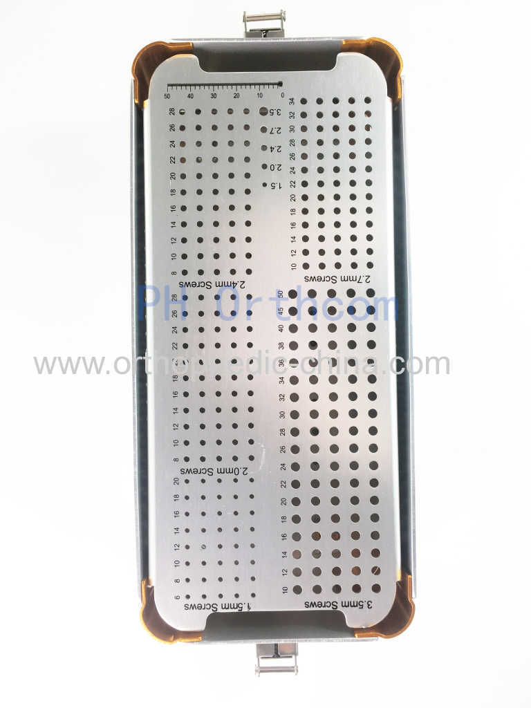 1.5/2.0/2.4/2.7/3.5mm Screws Box Mini Screws Sterilization Kit Vet Orthopedic Instrument OEM Container-1 1.5/2.0/2.4/2.7/3.5mm Screws Box Mini Screws Sterilization Kit Vet Orthopedic Instrument OEM Container