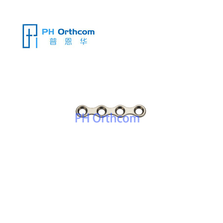 Titanium Medium Plate For Maxillofacial Surgery Plate Thickness 0.8mm 4 Holes Without Bridge