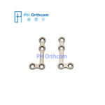 Titanium Medium L-shaped Plate For Maxillofacial Surgery Thickness 0.8mm 4 Holes With Bridge