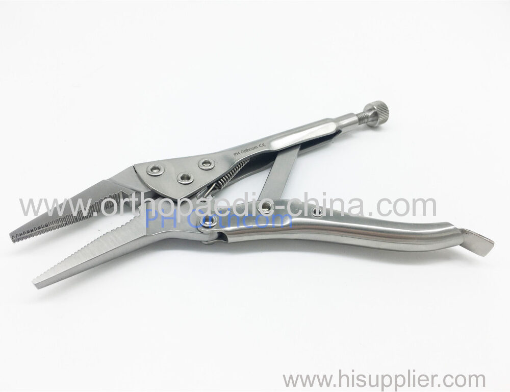 Needle Nose Locking Plier With Jaw Orthopedic Veterinary Use