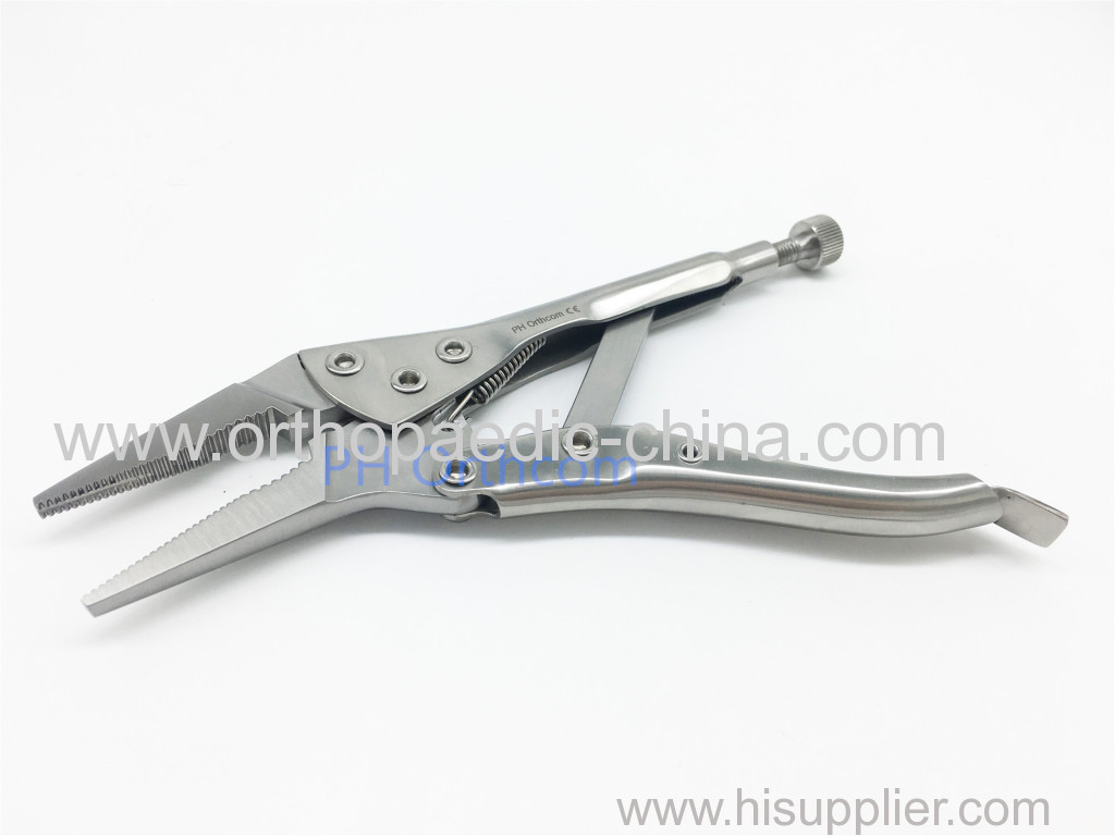 Needle Nose Locking Plier With Jaw Orthopedic Veterinary Use