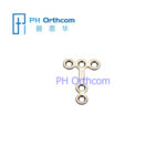 Titanium Micro T Plate For Maxillofacial Surgery System 1.5 Plate Thickness 0.6mm 5 Holes
