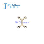 Titanium Micro Plate For Cranio-Maxillo-Facial Surgery X-shaped Plate With Thickness 0.6mm Used With 1.5mm Screws