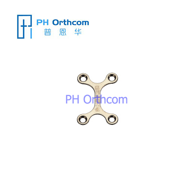 Titanium Micro Plate For Cranio-Maxillo-Facial Surgery X-shaped Plate With Thickness 0.6mm Used With 1.5mm Screws