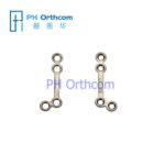 Titanium Micro Plate For Cranio-Maxillo-Facial Surgery L-Plate 135 Degree 4 Holes With Gap Plate Thickness 0.6mm