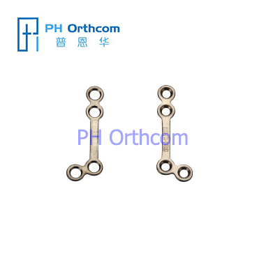 Titanium Micro Plate For Cranio-Maxillo-Facial Surgery L-Plate 135 Degree 4 Holes With Gap Plate Thickness 0.6mm